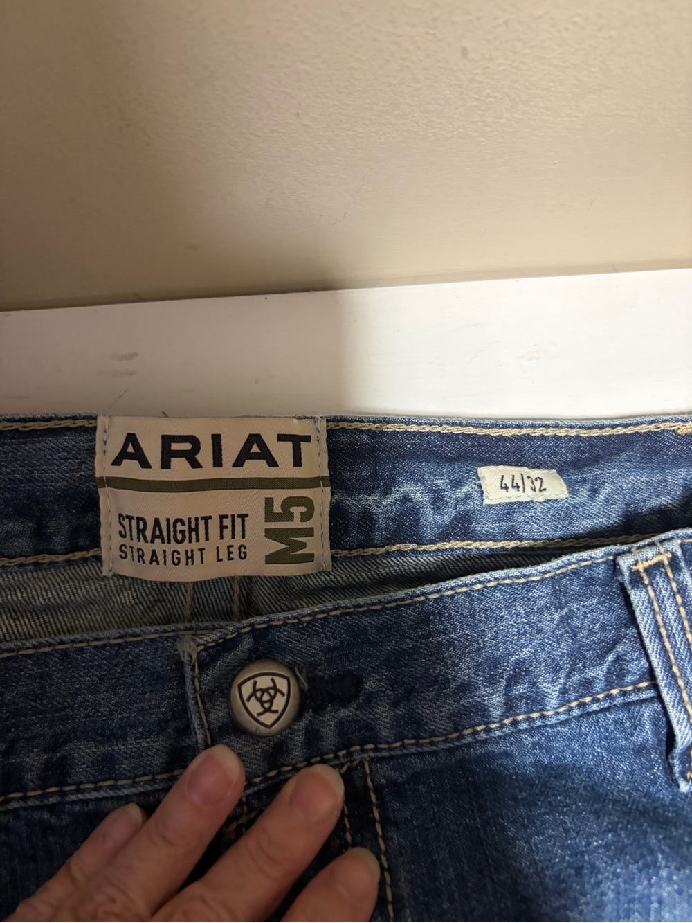 Ariat Men's Straight Leg Denim Jeans in Dark Blue
